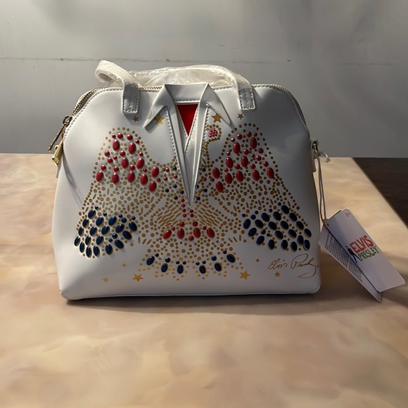 Loungefly Elvis Presley Aloha Jumpsuit Cosplay Crossbody Bag - Picture 1 of 10